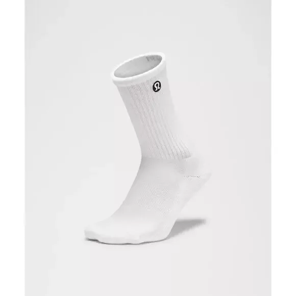 Unisex Daily Essential Crew Socks - White - Picture 3 of 3